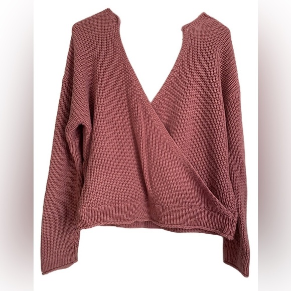 MOON & MADISON Surplice Sweater Size: Large - Picture 1 of 10